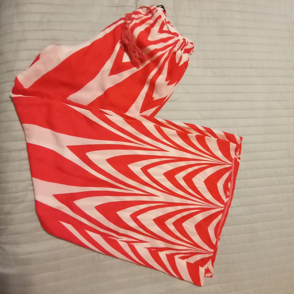  NWOT-Ivory/Orange Wide Leg & Flare Pants